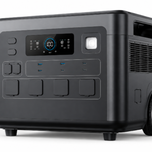 OSCAL PowerMax 6000 solar generator with expandable battery packs, showing 3600 Wh capacity and rear power outlets